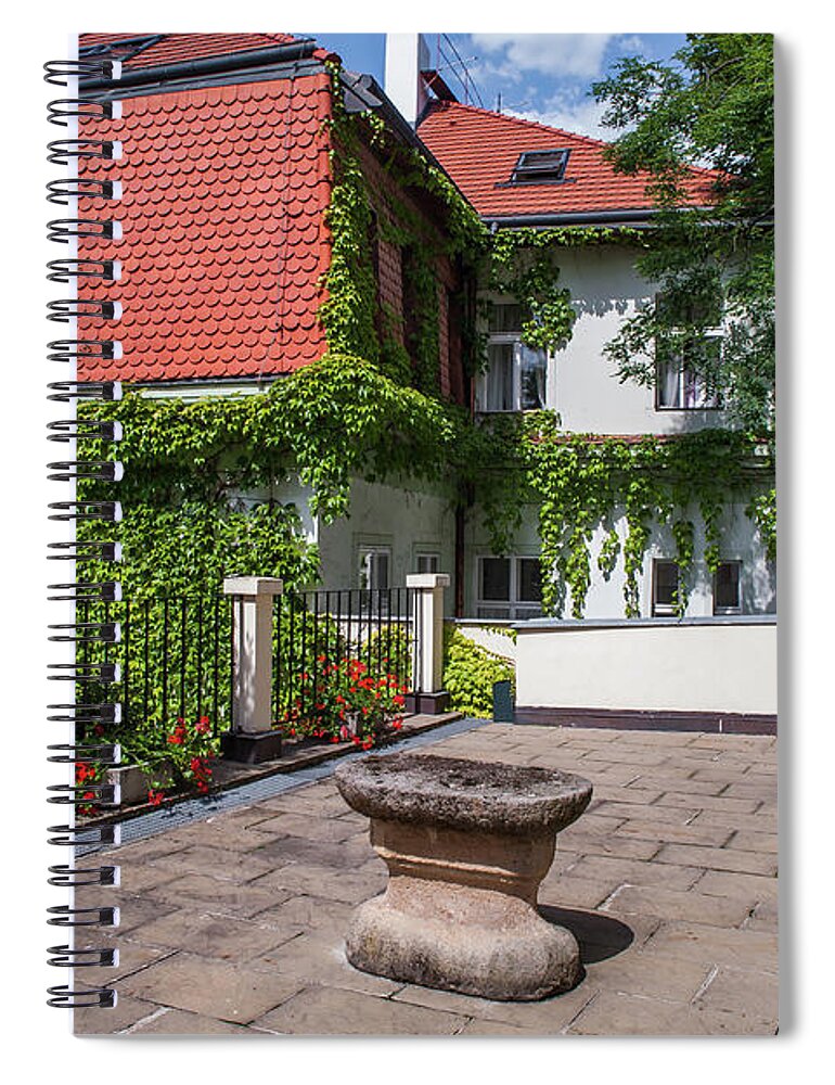 Jenny Rainbow Fine Art Photography Spiral Notebook featuring the photograph Prague Courtyards by Jenny Rainbow