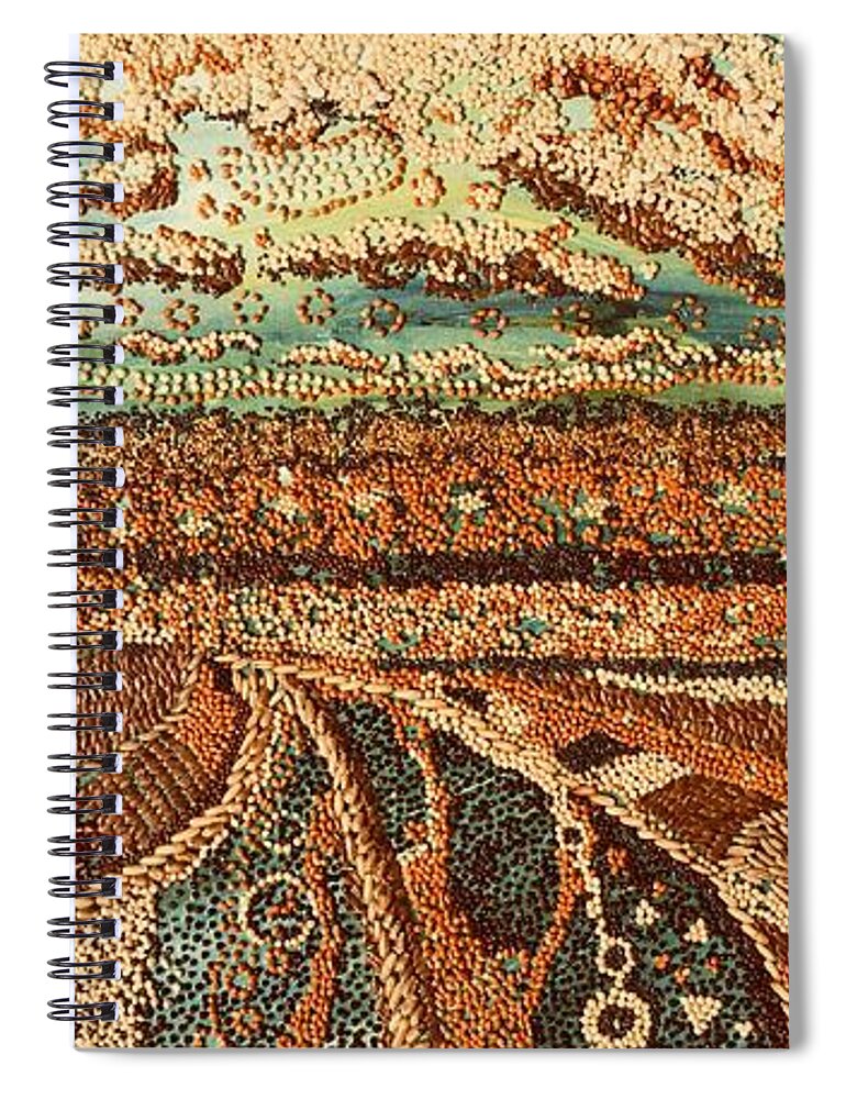 Energy Spiral Notebook featuring the mixed media Prairie Energy VIII by Naomi Gerrard