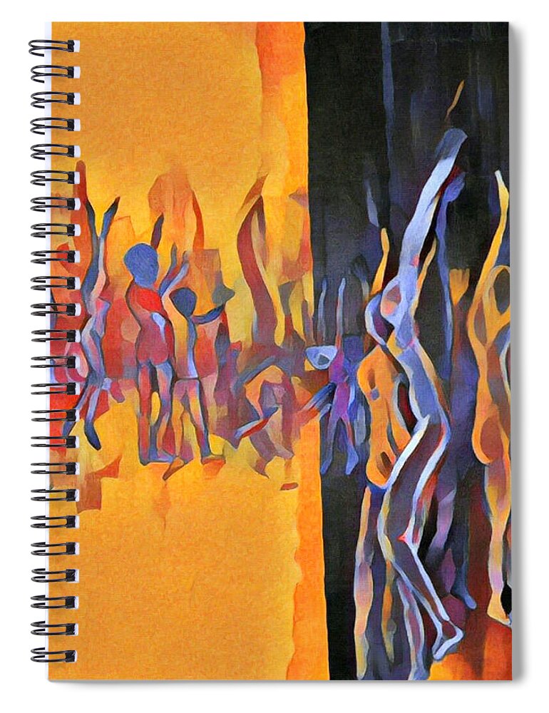 Praise Spiral Notebook featuring the painting Praise Ye by Amy Shaw