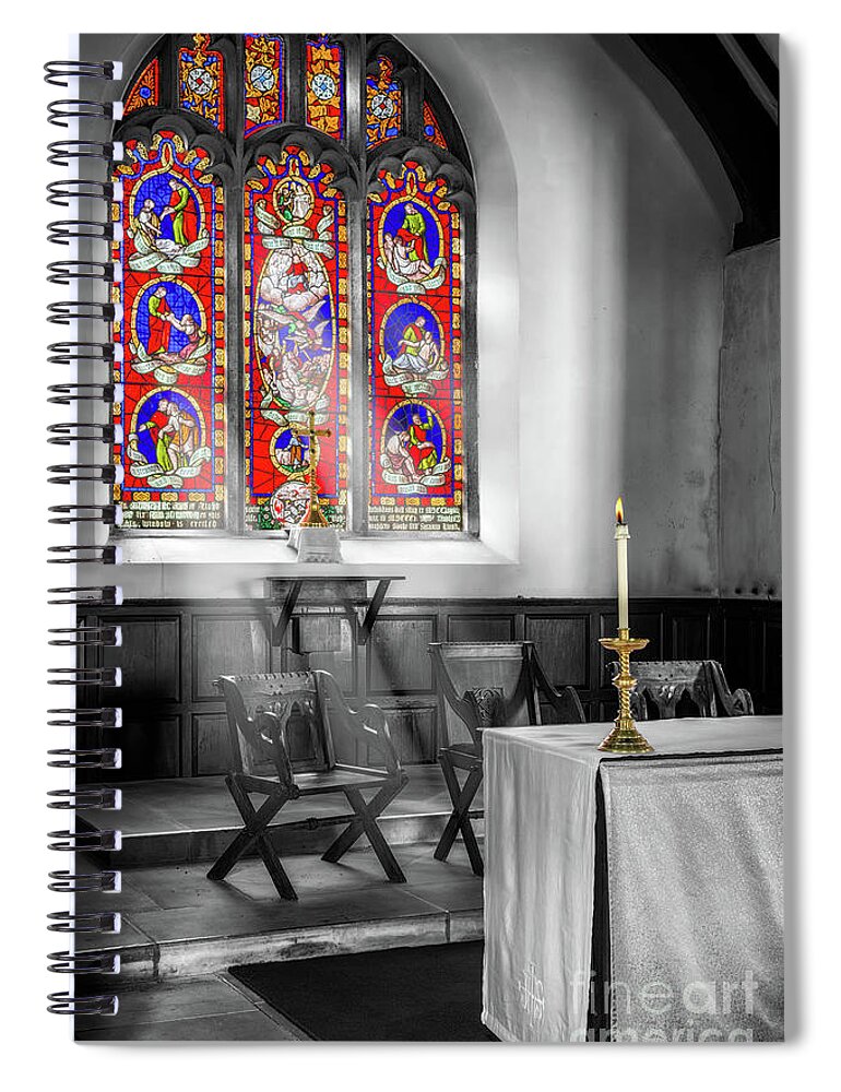 Chapel Spiral Notebook featuring the photograph Prayers And Hope by Adrian Evans