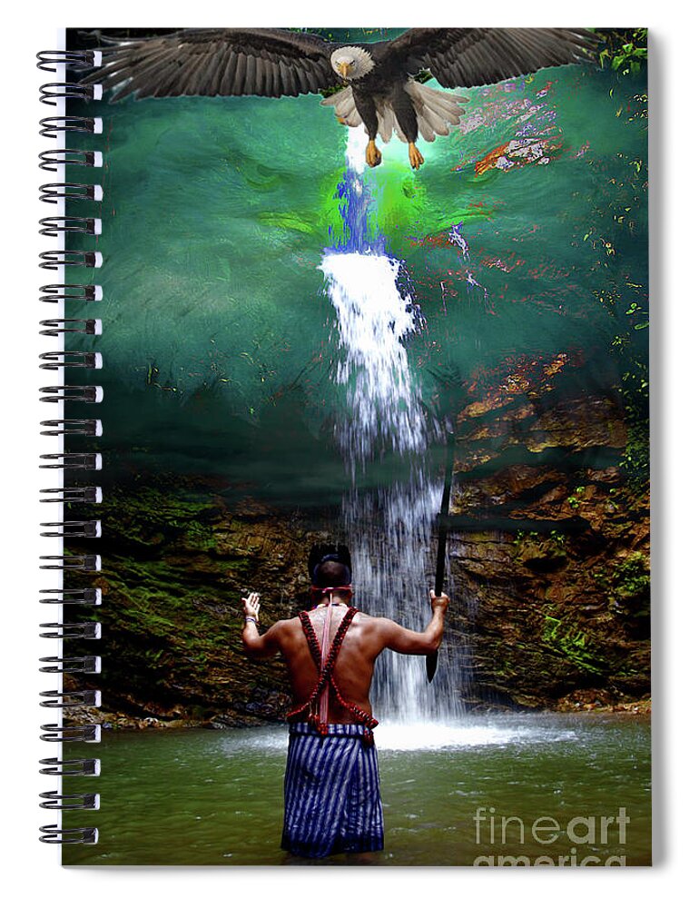 Amazon Spiral Notebook featuring the photograph Praying To The Spirits by Al Bourassa