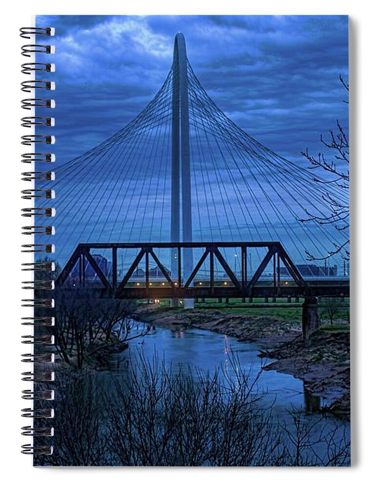 Margaret Hunt Hill Spiral Notebook featuring the photograph Pre Dawn Dallas by Diana Mary Sharpton
