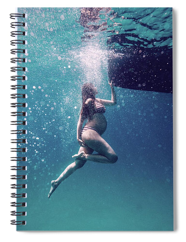 Pregnancy Spiral Notebook featuring the photograph Pregnancy Dance by Gemma Silvestre