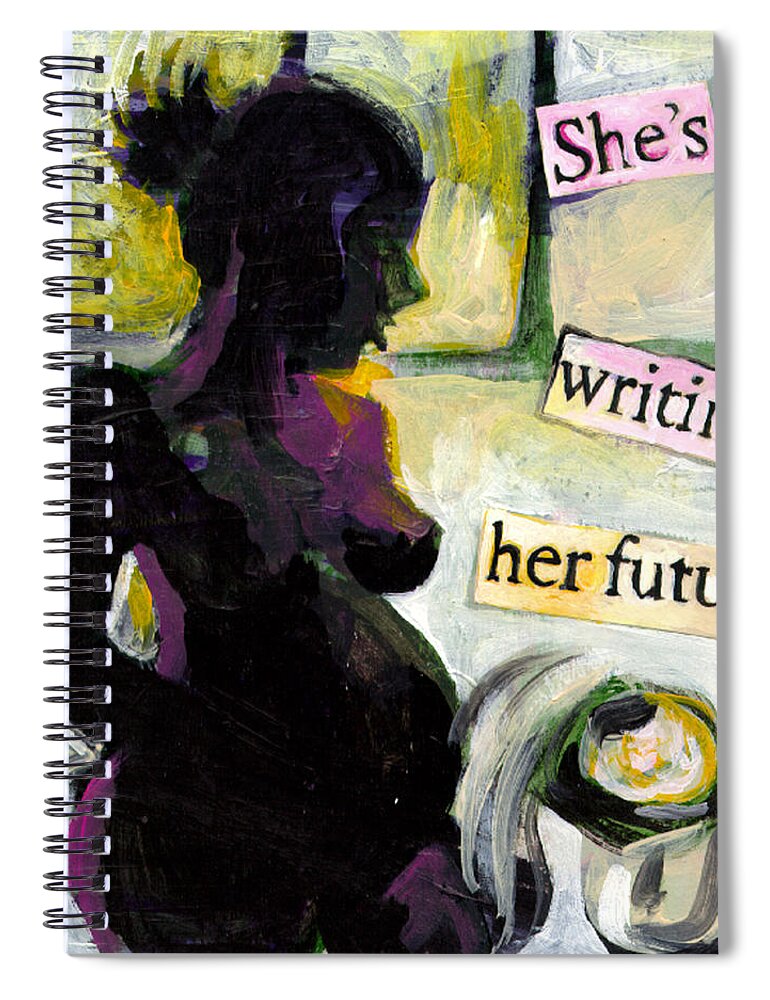 Pregnant Spiral Notebook featuring the painting Pregnant Madonna by Tilly Strauss