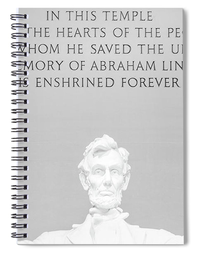 Lincoln Spiral Notebook featuring the photograph President Lincoln by Stewart Helberg