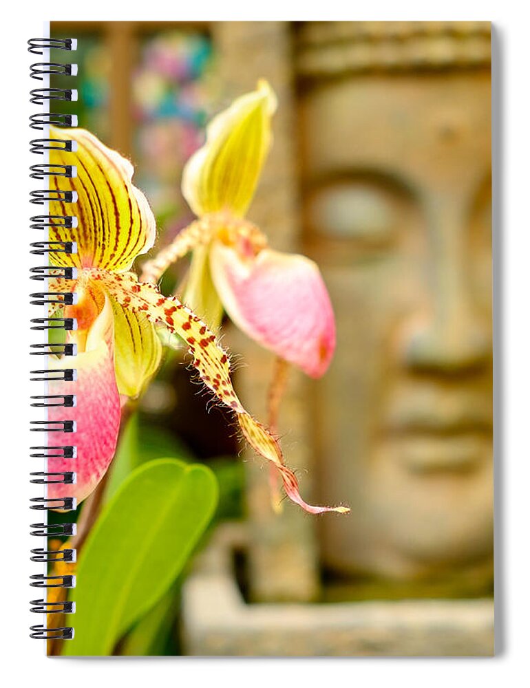 Buddhist Temple Spiral Notebook featuring the photograph Pretty flower by Raul Rodriguez