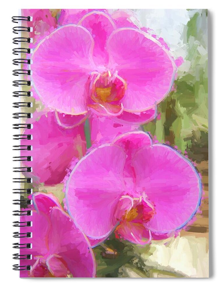 Orchid Spiral Notebook featuring the photograph Pretty In Pink by Kathy Bassett