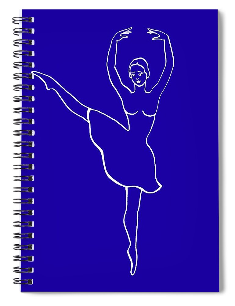 Prima Spiral Notebook featuring the painting Prima Ballerina by Irina Sztukowski