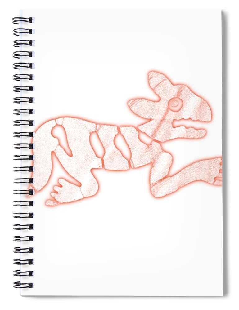 Drawing Spiral Notebook featuring the painting Primitive Tribal Animal Drawings - 1 by Celestial Images