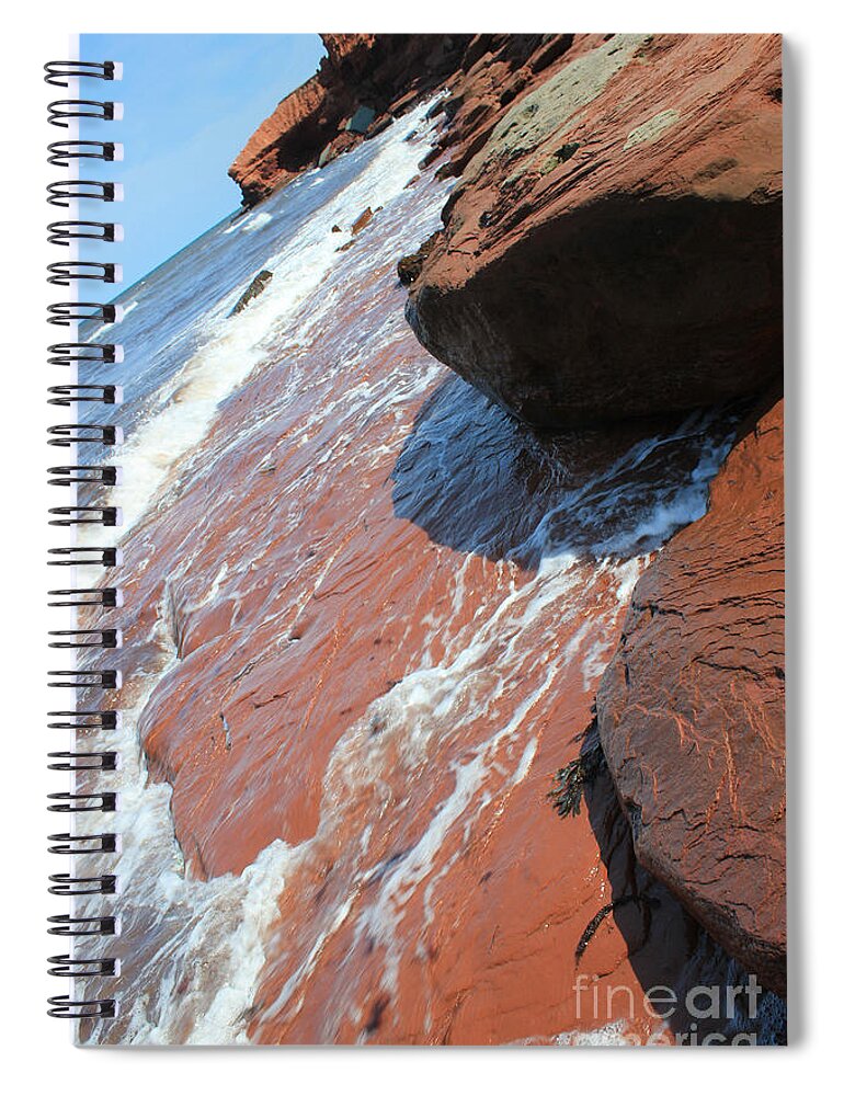 Prince Edward Island Spiral Notebook featuring the photograph Prince Edward Island Ocean Shore #1 by Wilko van de Kamp Fine Photo Art