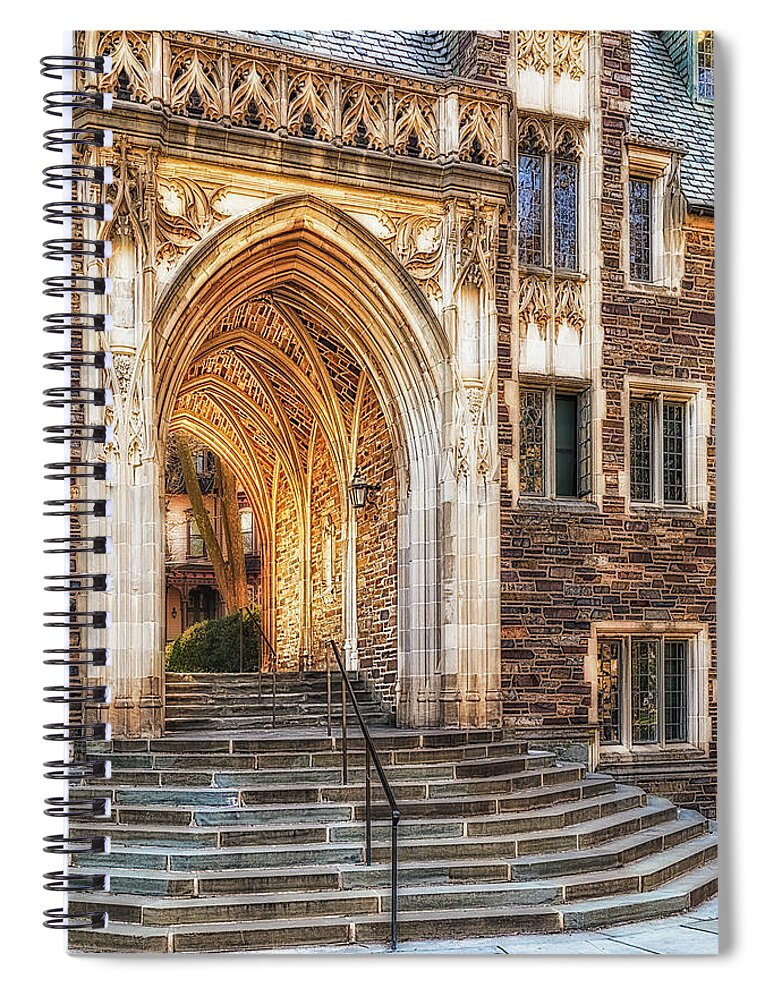 Princeton University Spiral Notebook featuring the photograph Princeton University Lockhart Hall Dorms by Susan Candelario
