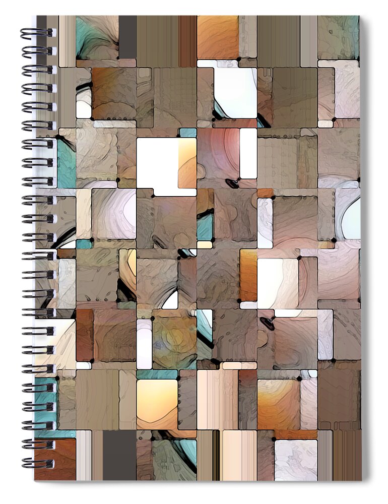 Abstract Spiral Notebook featuring the digital art Prism 2 by Gina Harrison