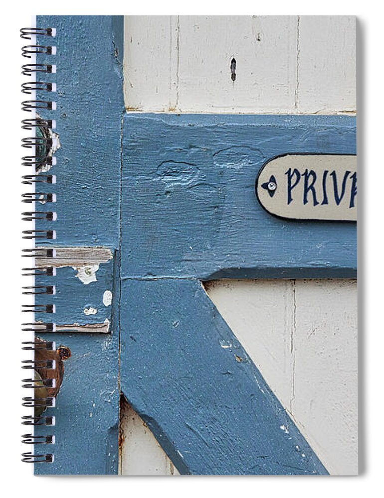 Door Spiral Notebook featuring the photograph Private by Ana V Ramirez