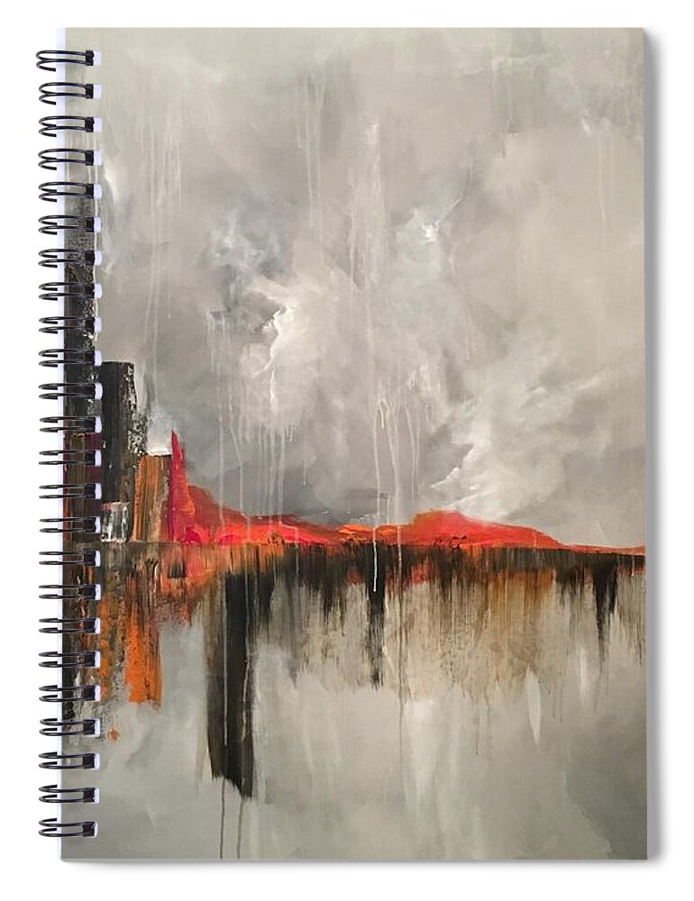 Abstract Spiral Notebook featuring the painting Prodigious by Soraya Silvestri