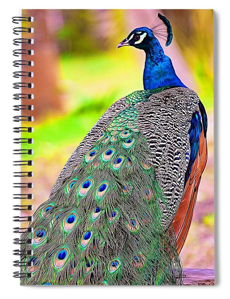 Bird Spiral Notebook featuring the photograph Proudly spotted by Tatiana Travelways