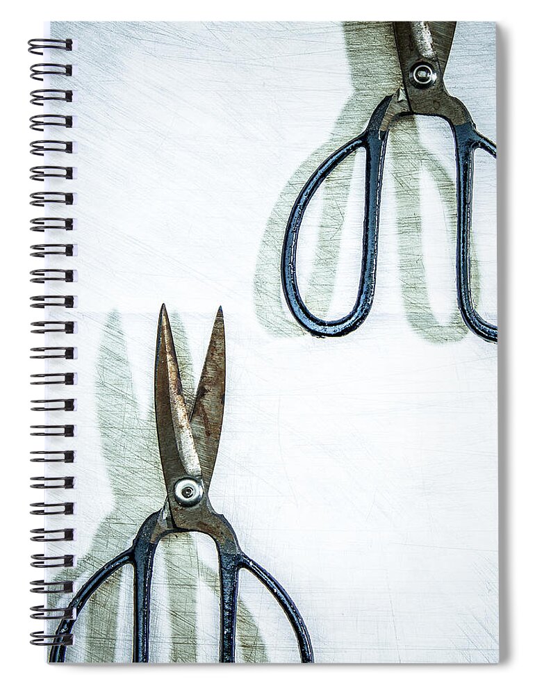 Blade Spiral Notebook featuring the photograph Pruning Shears by Yo Pedro