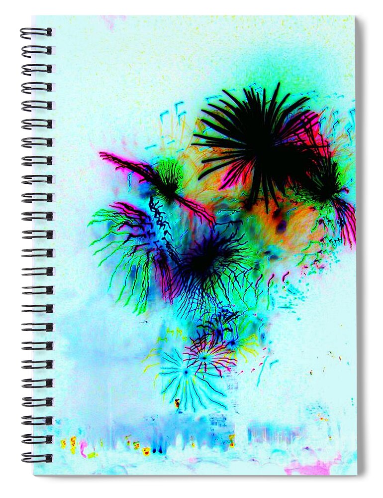 Fireworks Spiral Notebook featuring the photograph Psycho Excitement by Julie Lueders 