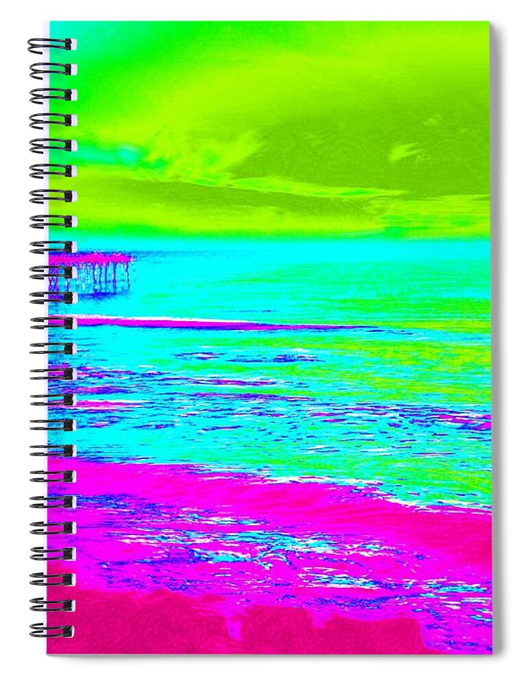 Beach Spiral Notebook featuring the photograph Psycho Girls Vacation by Julie Lueders 