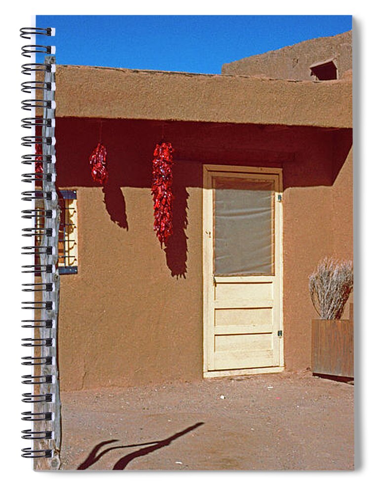 American Southwest Spiral Notebook featuring the photograph Pueblo Home With Yellow Door by Ira Marcus