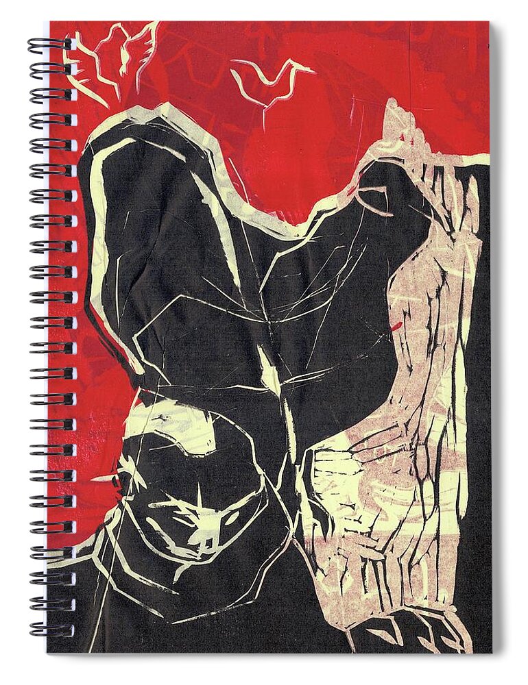 Chicken Spiral Notebook featuring the relief Pugmire CD back sheet by Edgeworth Johnstone