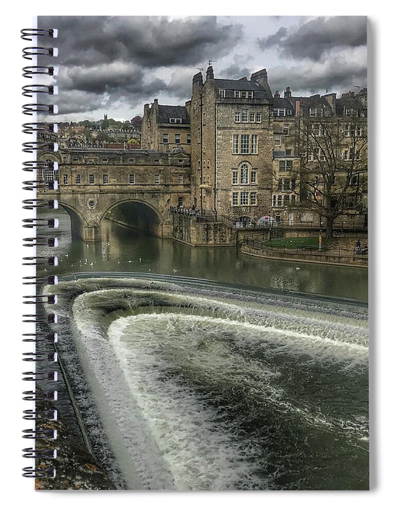 Pulteney Bridge Spiral Notebook featuring the photograph Pulteney Bridge by Pat Moore