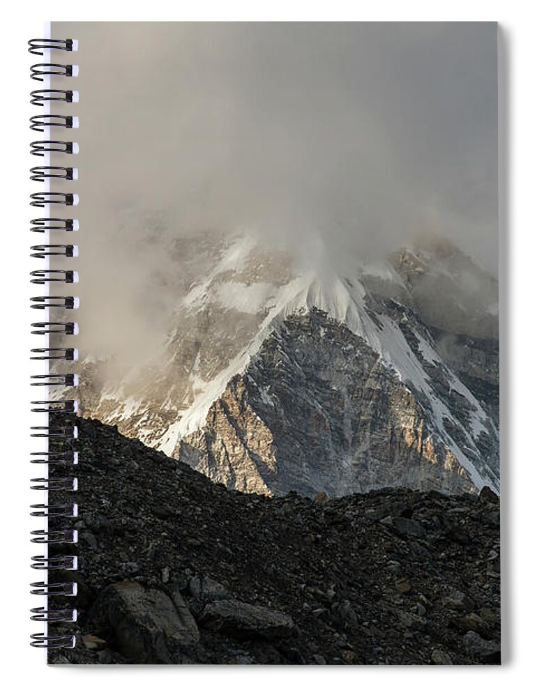 Everest Spiral Notebook featuring the photograph Pumori Dusk Light by Mike Reid