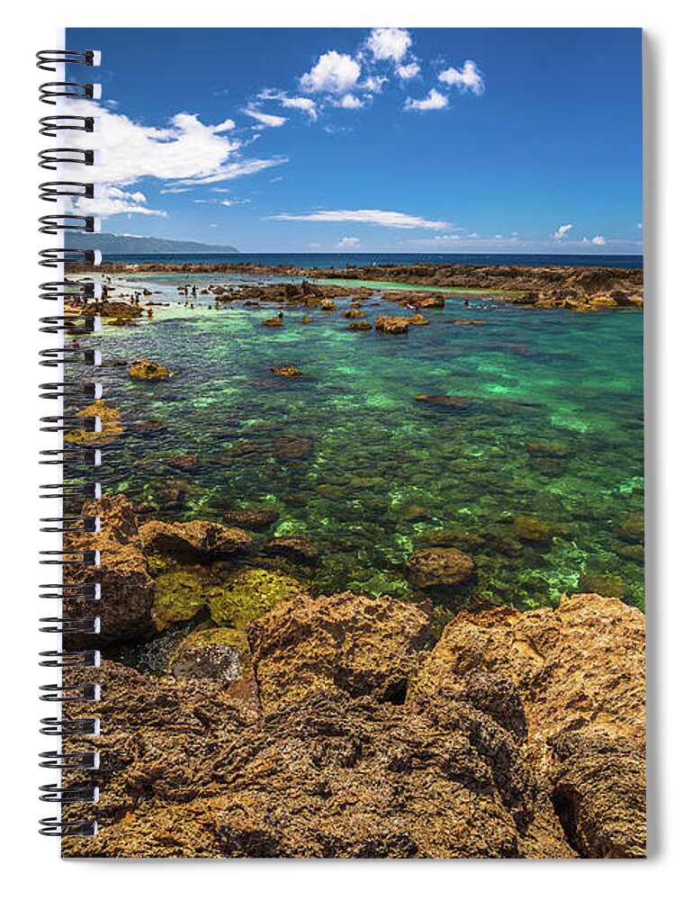 Hawaii Spiral Notebook featuring the photograph Pupukea Sharks Cove by Benny Marty