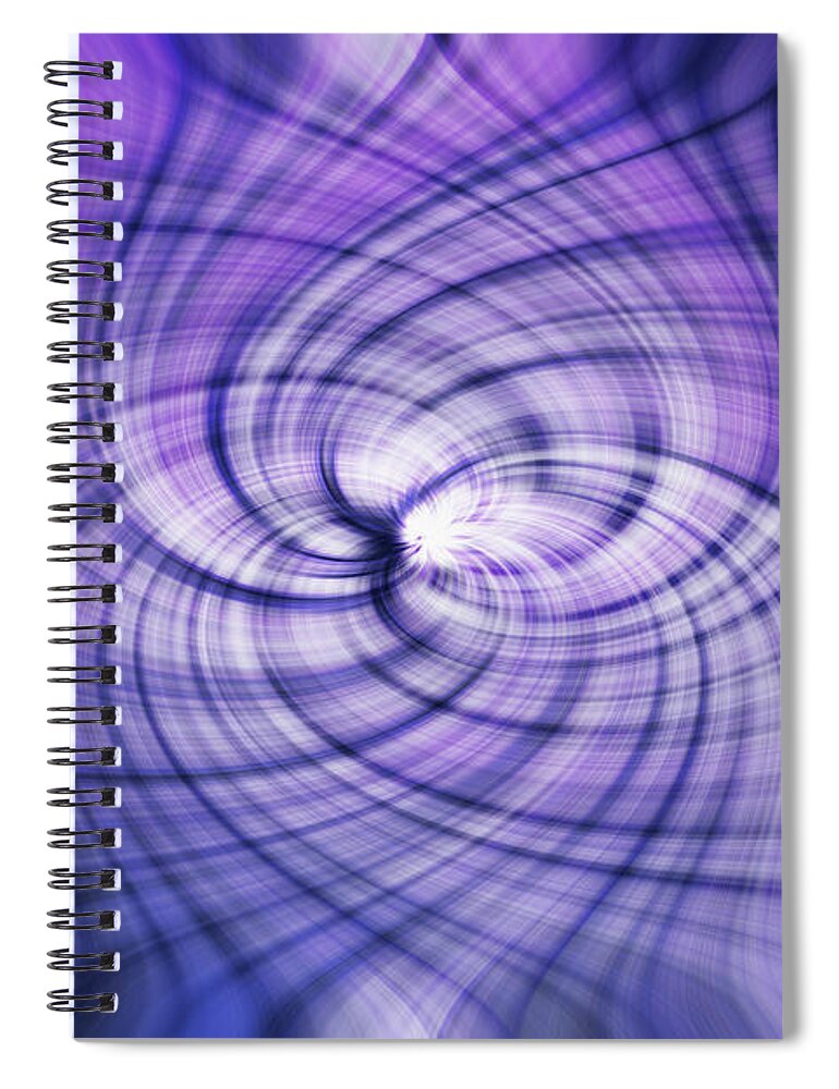 Abstract Spiral Notebook featuring the photograph Purlple Vortex by John Williams