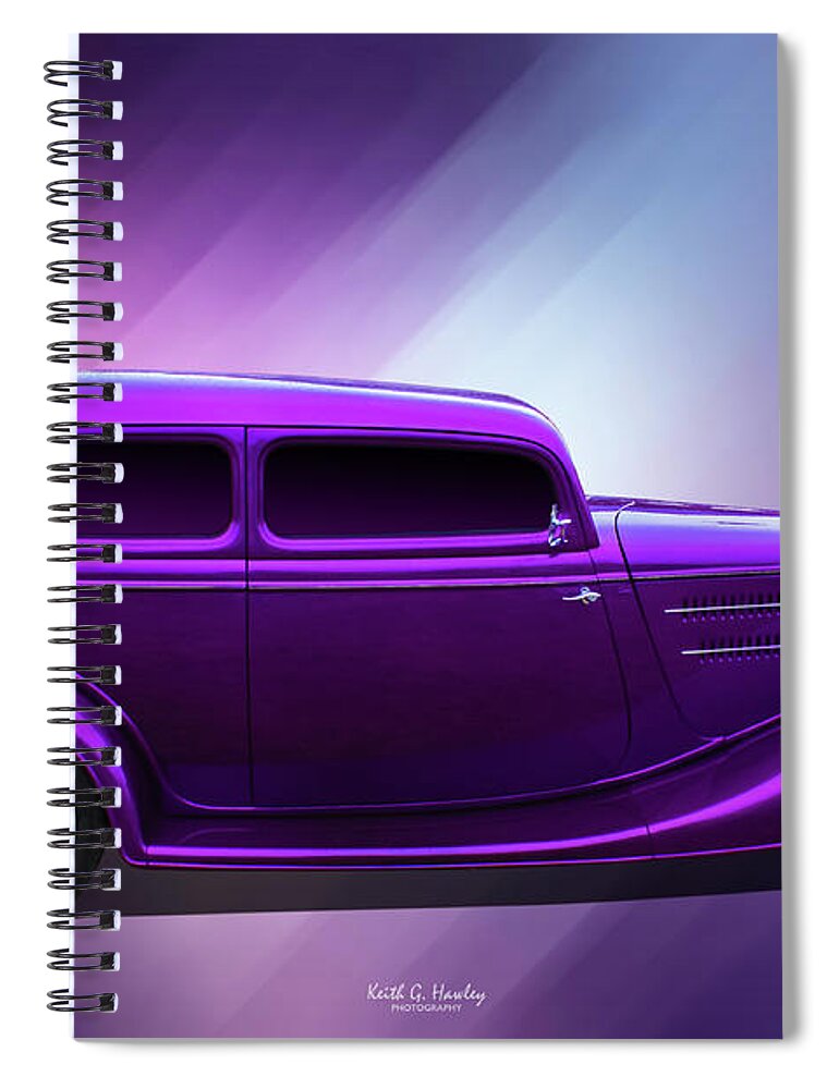 Car Spiral Notebook featuring the photograph Purple 34 by Keith Hawley
