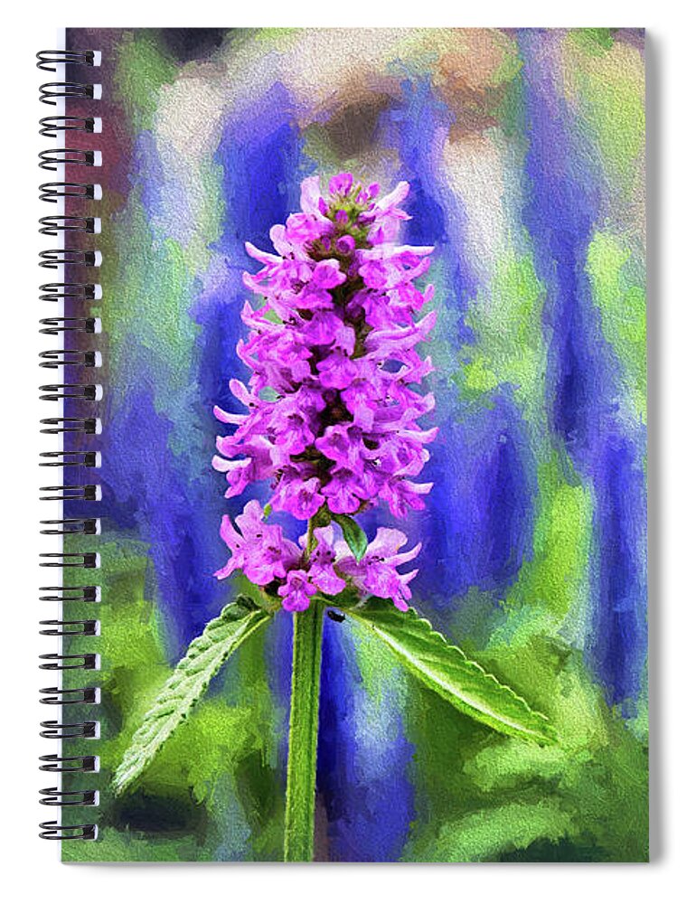 Bloom Spiral Notebook featuring the photograph Purple Bounty by Sharon McConnell