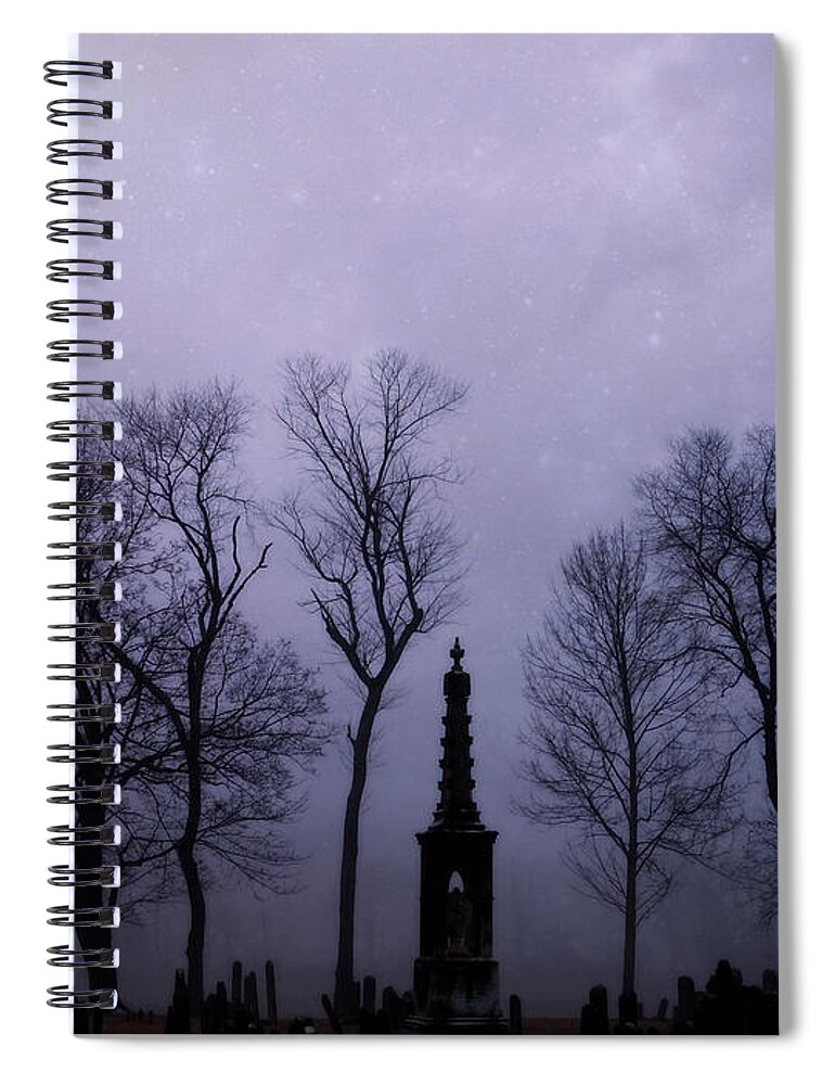 Purple Fog Spiral Notebook featuring the photograph Purple Fog by Dark Whimsy