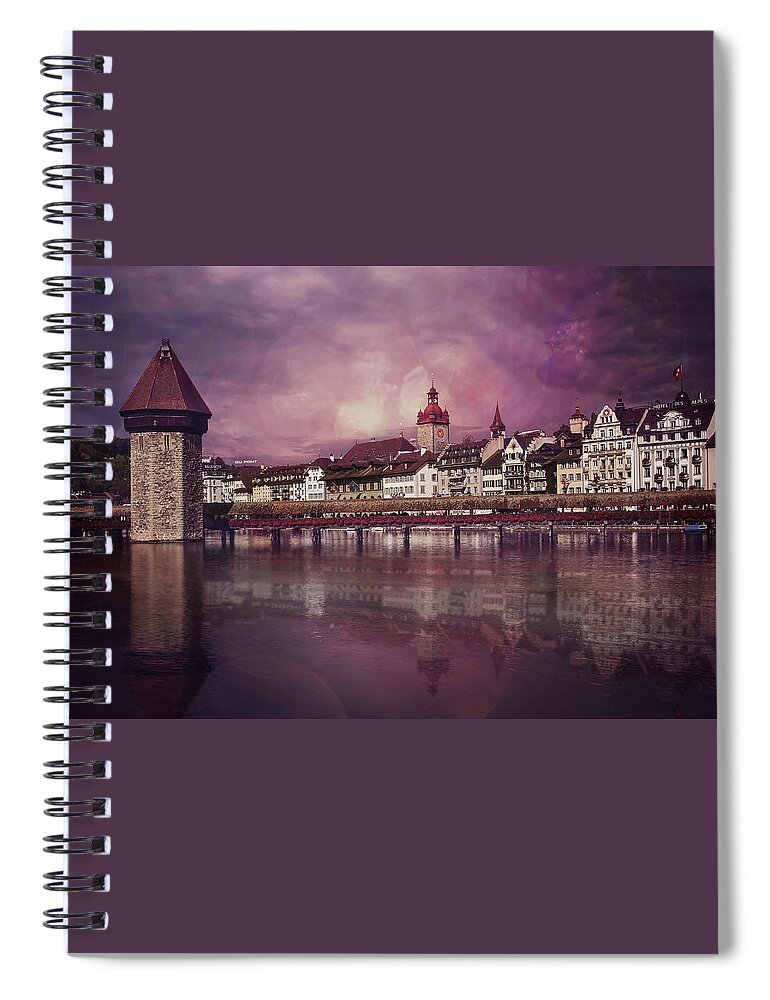 Lucerne Spiral Notebook featuring the photograph Purple Haze by Carol Japp