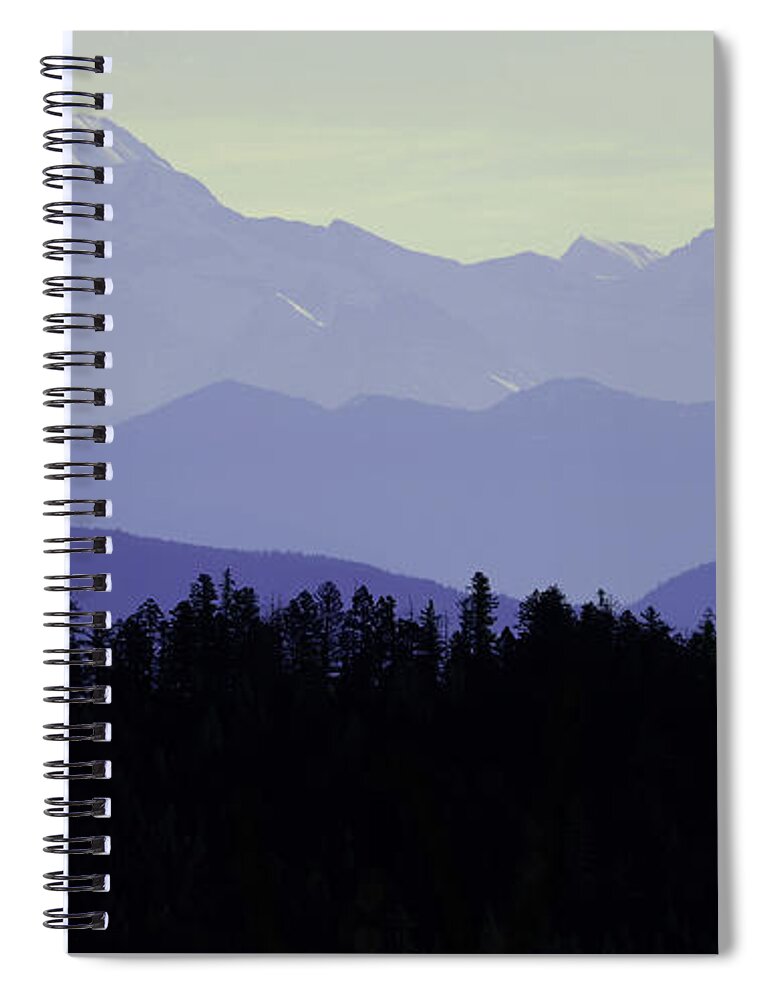 Mountains Spiral Notebook featuring the photograph Purple Mountains Majesty by Whispering Peaks Photography