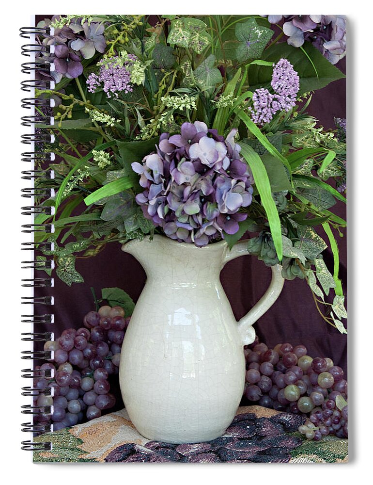 Purple Spiral Notebook featuring the photograph Purple Pleasures by Sherry Hallemeier