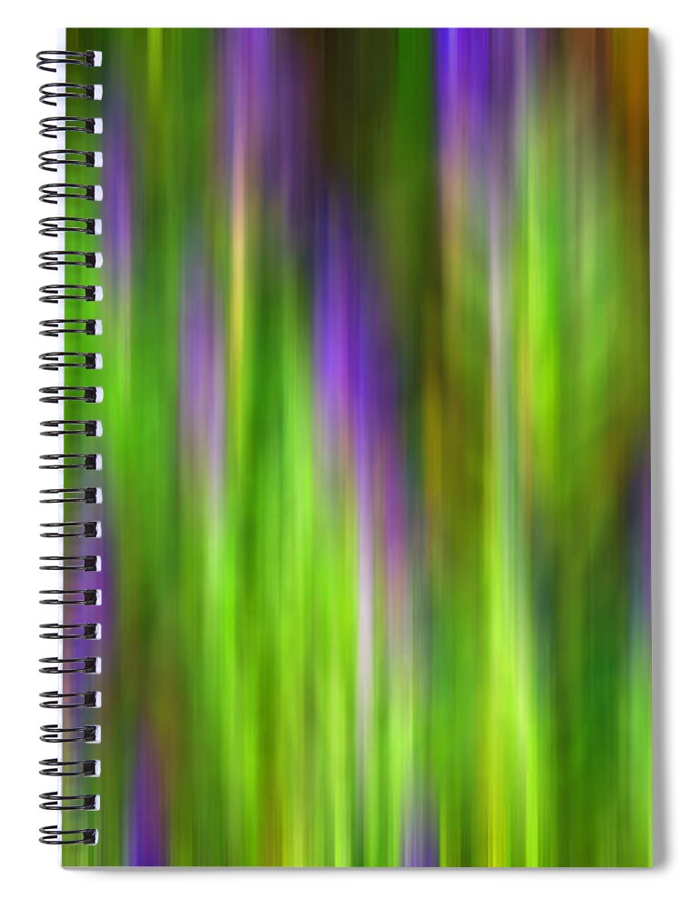 Abstracts Spiral Notebook featuring the photograph Purple Sage Digital Abstracts Motion Blur by Rich Franco