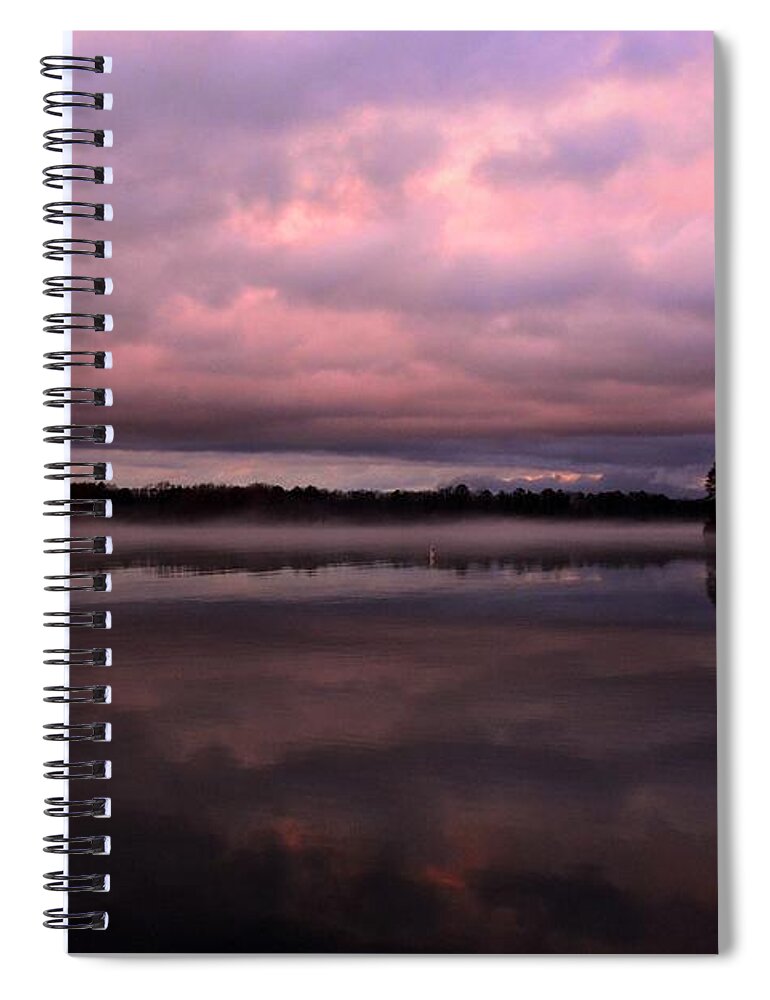 Purple Twilight Spiral Notebook featuring the photograph Purple Twilight by Lisa Wooten