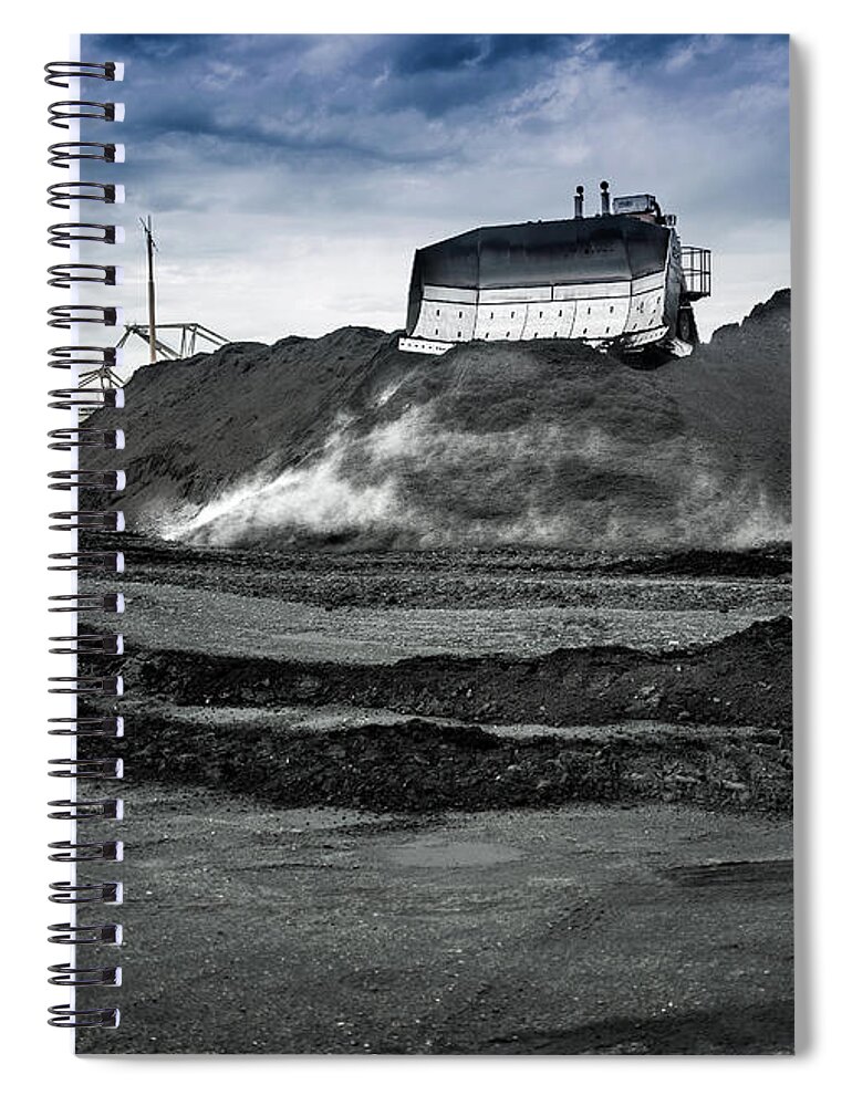 Pushing Spiral Notebook featuring the photograph Pushing Coal by M G Whittingham