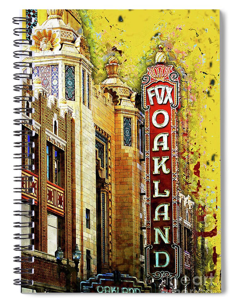 Wingsdomain Spiral Notebook featuring the photograph Putting On The Ritz At The Oakland Fox Theatre 20161103amp by Wingsdomain Art and Photography