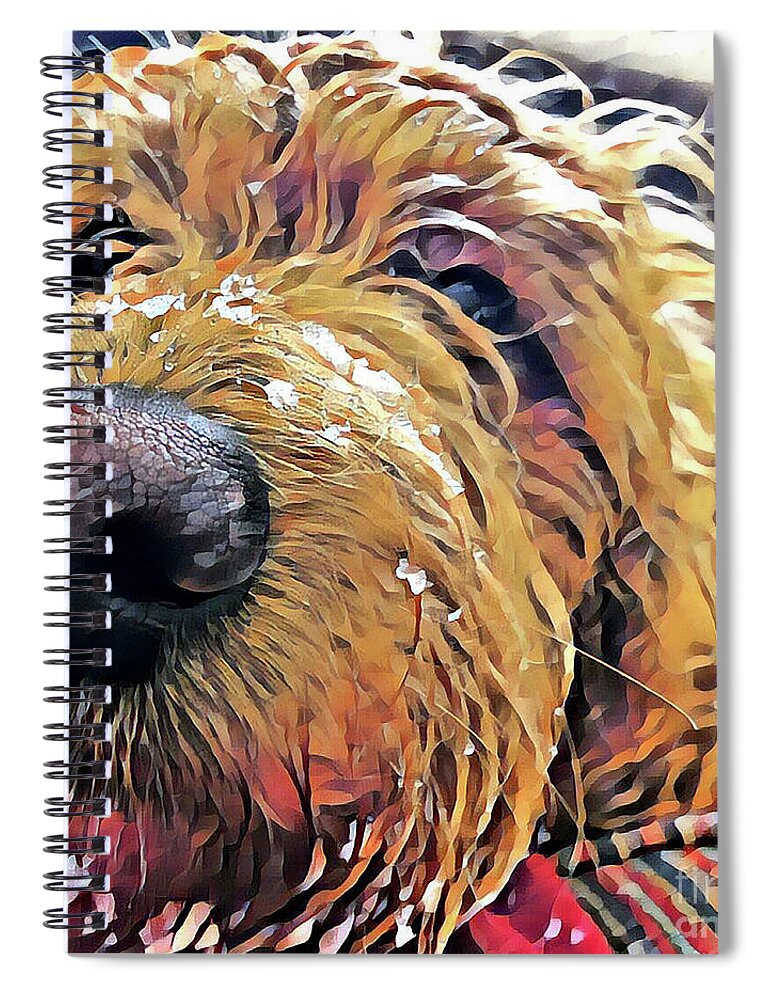 Puppy Spiral Notebook featuring the photograph Puppy wants to cuddle by Xine Segalas