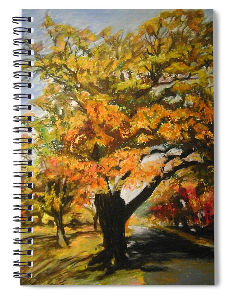 Quabbin Tree Spiral Notebook featuring the pastel Quabbin Tree by Therese Legere
