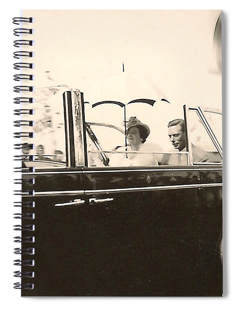 Queen Elizabeth Mother Spiral Notebook featuring the photograph Queen Elizabeth and King George VI by Donna L Munro