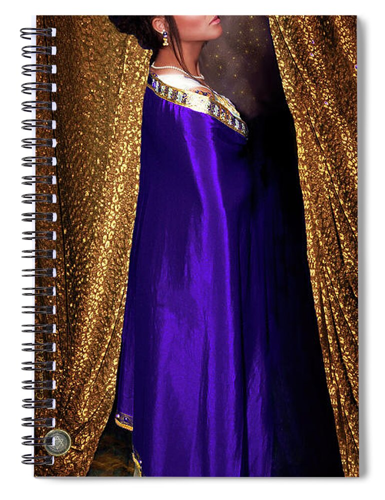Queen Spiral Notebook featuring the photograph Queen Esther Behind the Veil by Constance Woods