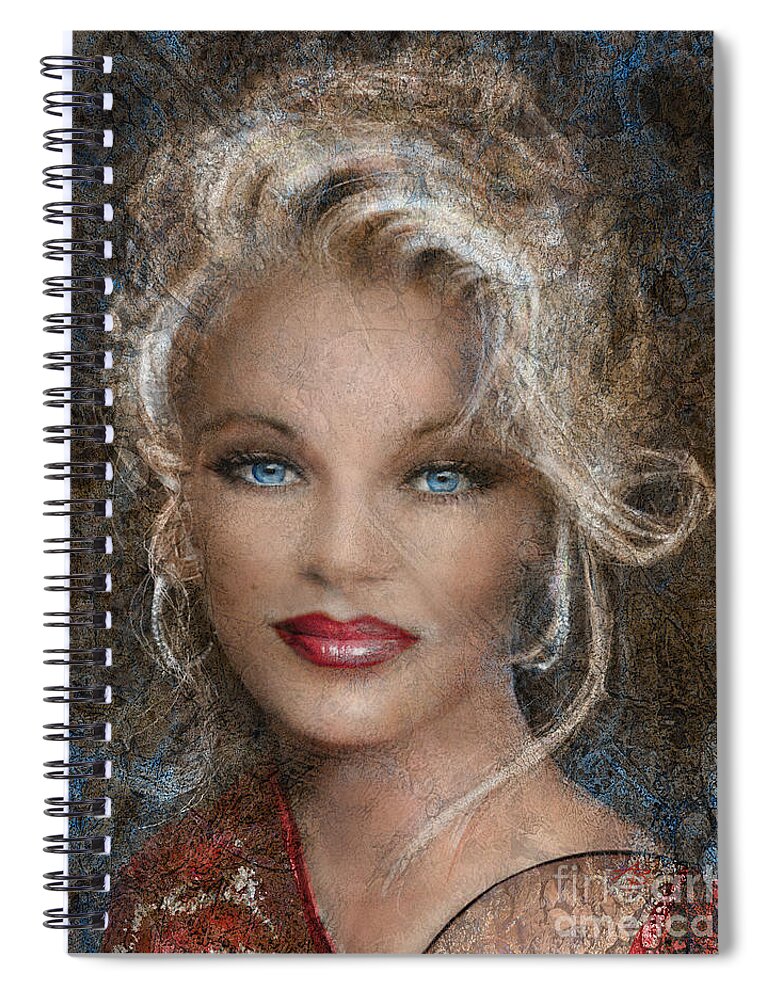 Painting Spiral Notebook featuring the painting Queen Of Glamour by Angie Braun