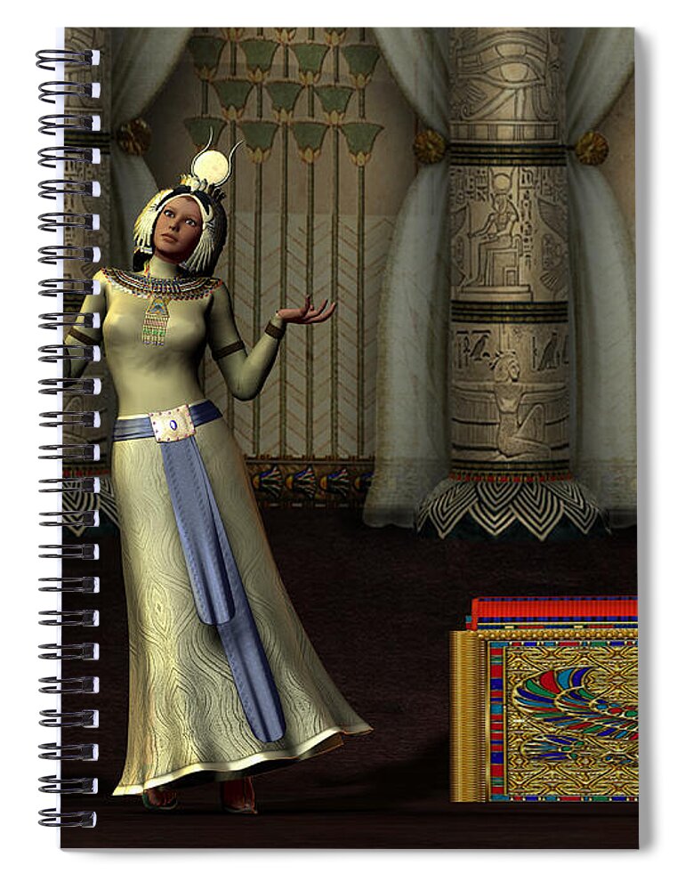 Old Kingdom Spiral Notebook featuring the painting Queen's Dance by Corey Ford