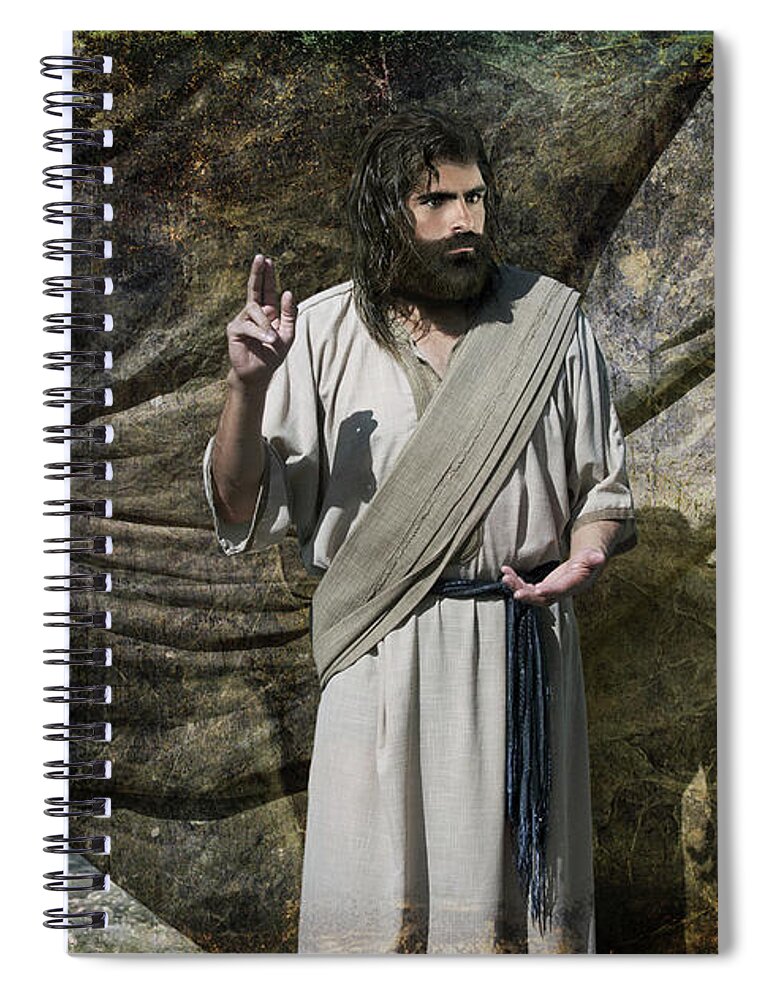 Jesus Spiral Notebook featuring the photograph Quiet Be Still by Acropolis De Versailles