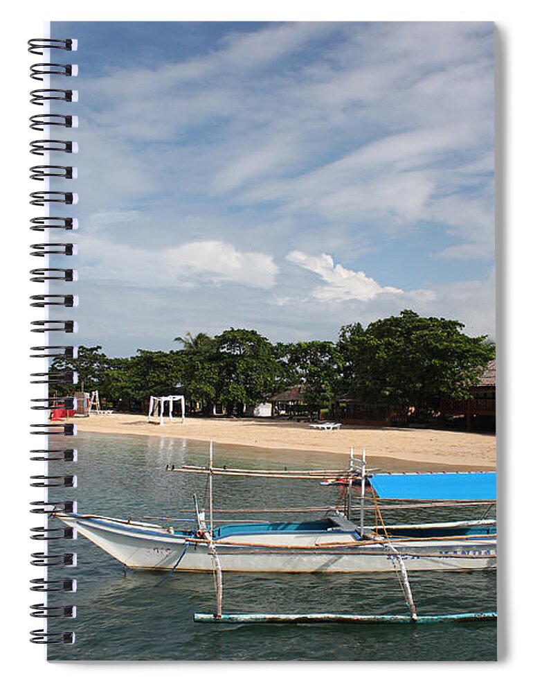 Philippines Spiral Notebook featuring the photograph Quiet Beach by Wilko van de Kamp Fine Photo Art