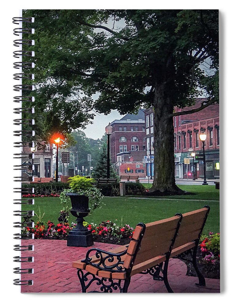  Spiral Notebook featuring the photograph Quiet morning in the village by Kendall McKernon