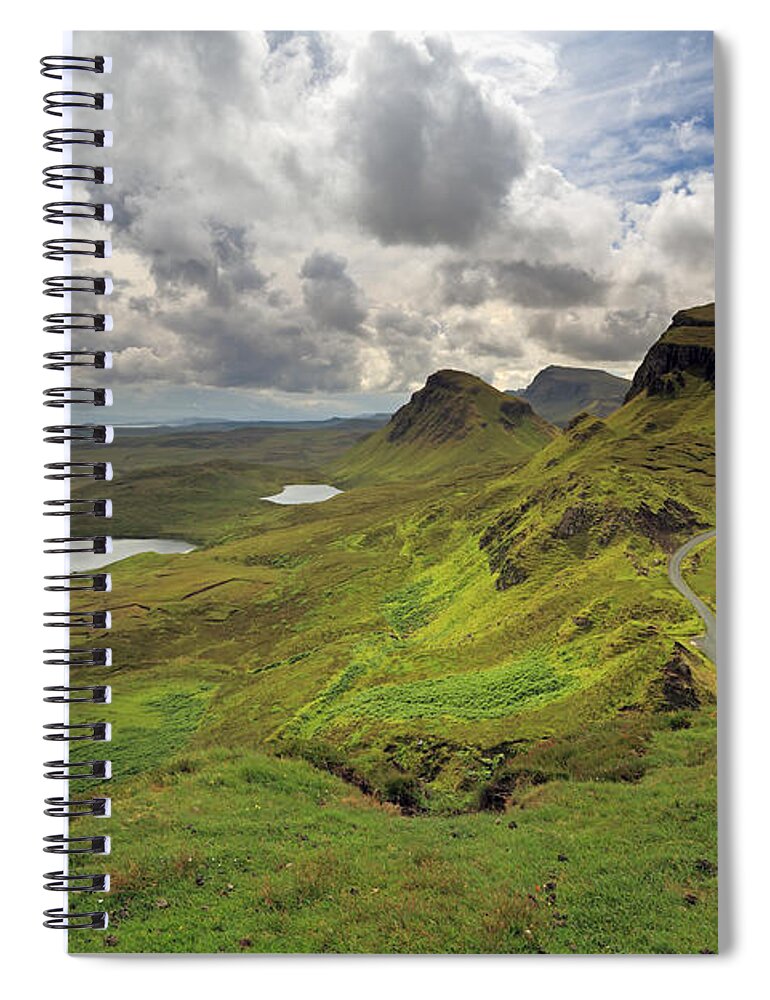 Quiraing Spiral Notebook featuring the photograph Quiraing and Trotternish by Maria Gaellman
