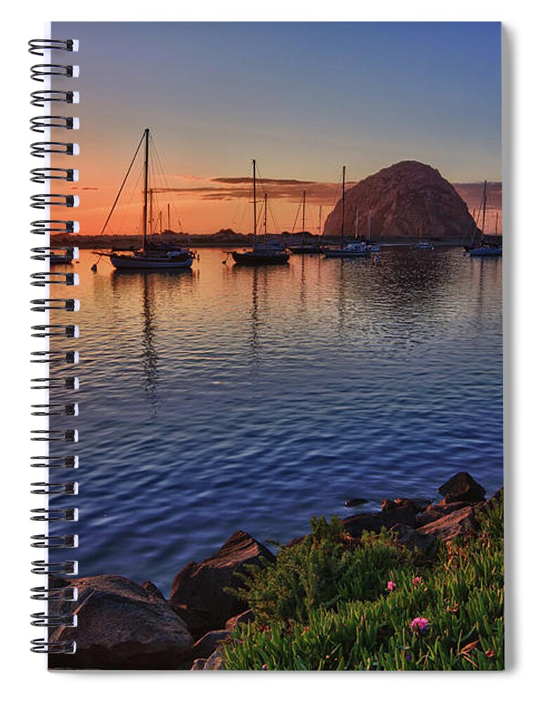Morro Bay Spiral Notebook featuring the photograph Quite Sunset by Beth Sargent