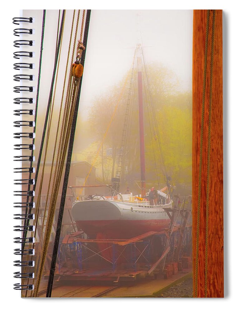 Dry Dock Spiral Notebook featuring the photograph R n R by Jeff Cooper